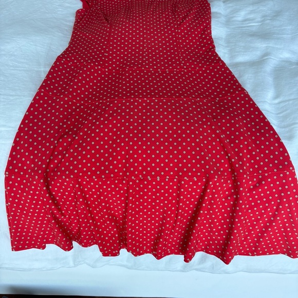 Anne Klein polka dot red mid length dress - Picture 5 of 7